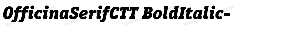 OfficinaSerifCTT BoldItalic字体转换